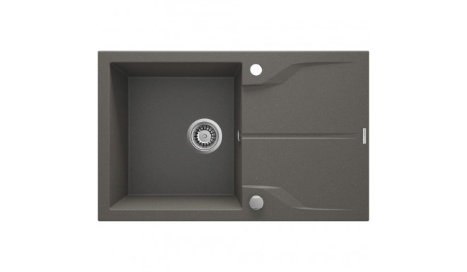 1-kausiga graniidist valamu nõrutusalaga - töötasapinnaga ühetasapinnaliselt paigaldatav