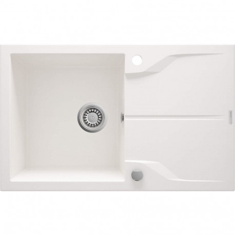 1-bowl granite sink with drainer - mounted flush with the worktop