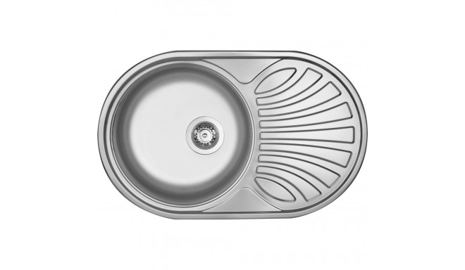 1-bowl steel sink with drainer