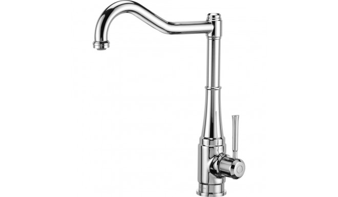 Kitchen faucet with rectangular spout