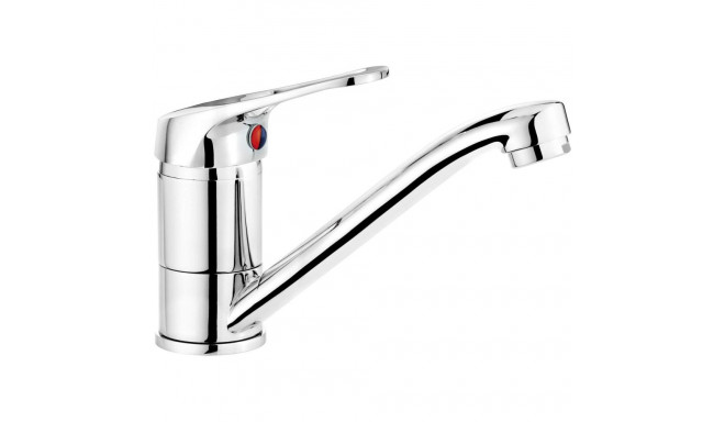 Basin mixer with swivel spout