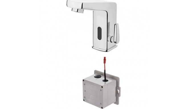 Touchless washbasin mixer with temperature control - 4xAA