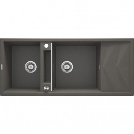 2-bowl magnetic granite sink with drainer