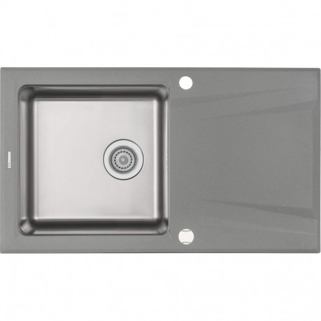 1-bowl granite-steel sink with drainer