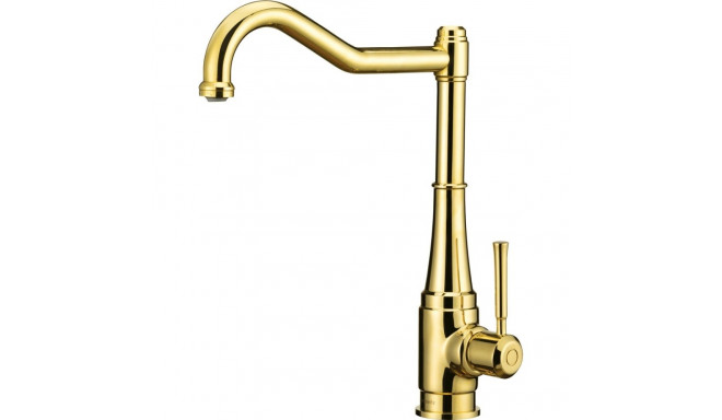 Kitchen faucet with rectangular spout
