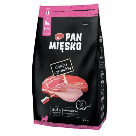 PAN MIĘSKO vasikaliha vutikana L kutsikale kuiv koeratoit 20kg