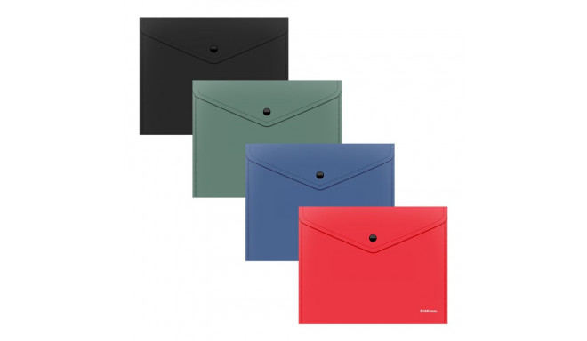 Envelope folder ErichKrause® Fizzy Classic, A5+, 140 mcm, opaque, assorted colors (12 pcs in a bag)