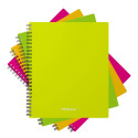 Wirebound notebook ErichKrause, Accent, assorted, А4, 80 sheets, squared, plastic cover, elastic clo