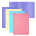 Ring binder ErichKrause® Matt Pastel, with 2 rings, 24mm, A4, assorted colors (4 pcs in a bag)