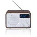 Portable Radio - Blaupunkt PP7BT Bluetooth USB Alarm Clock Brown/White