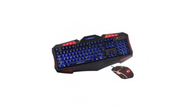 Keyboard Mouse Set - Esperanza Egk3000 Wired Backlit, Black
