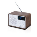 Portable Radio - Blaupunkt PP7BT Bluetooth USB Alarm Clock Brown/White