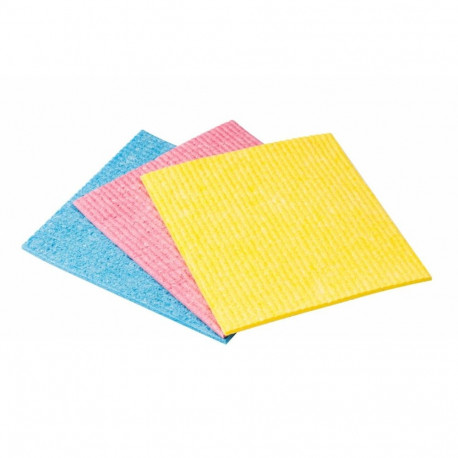 Sponge Scrubber - Vileda 3 Pack Cellulose Cotton Yellow