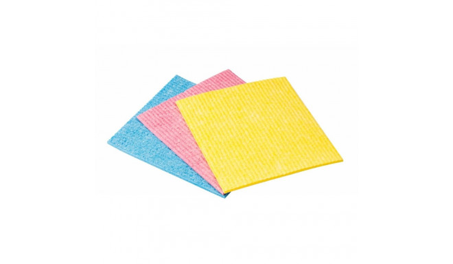 Sponge Scrubber - Vileda 3 Pack Cellulose Cotton Yellow