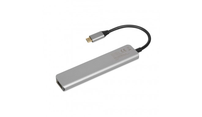USB Hub - iBox IUH3SL4K 5000 Mbit/s USB Type-C, USB Type-A, HDMI, Silver