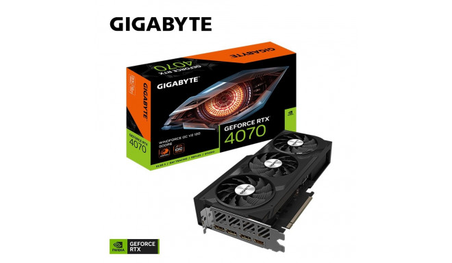 Graphics Card - GIGABYTE GeForce RTX 4070 WINDFORCE OC 12GB Black