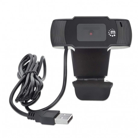 Webcam - Manhattan USB 1080p Full HD 2MP Integrated Microphone Black