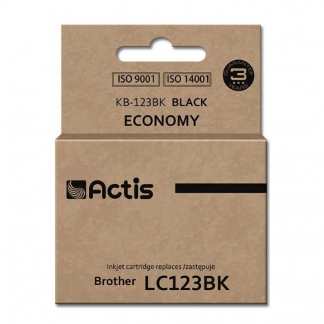 Ink Cartridge - Actis KB-123Bk Compatible for Brother LC123BK 15 ml Black
