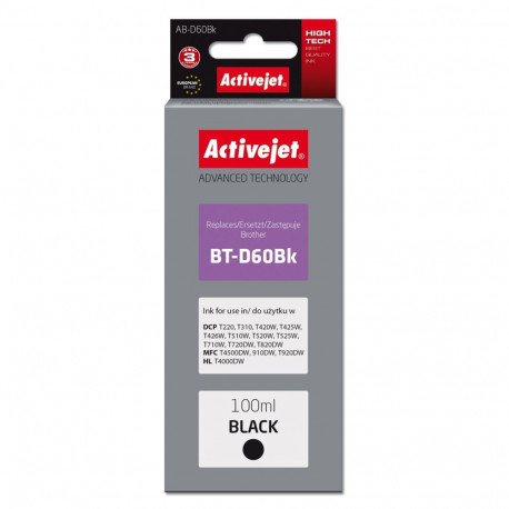 Ink Cartridge - Activejet Ab-d60bk 100 Ml Black