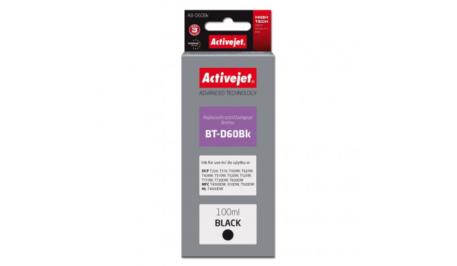Ink Cartridge - Activejet Ab-d60bk 100 Ml Black