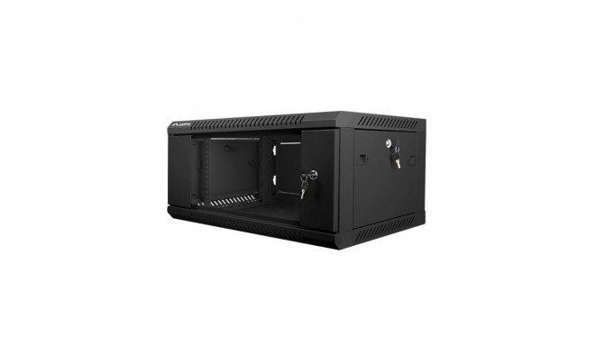 Network Cabinet - Lanberg 19'' 4U Wall-Mounted 600x450mm Glass Door Black