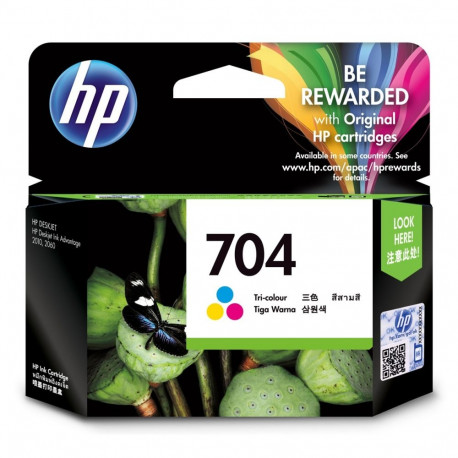 Ink Cartridge - HP 704 Tri-color, Cyan Magenta Yellow