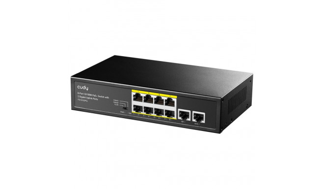 Network Switch - Cudy FS1010PG 8-Port PoE Fast Ethernet Black