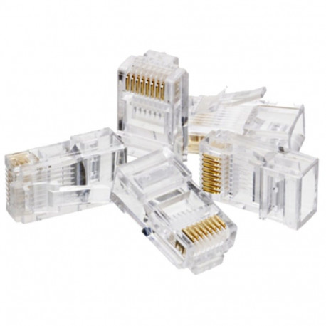 RJ45 Connector - Alantec WT106 Male Straight 100 Pack Translucent White