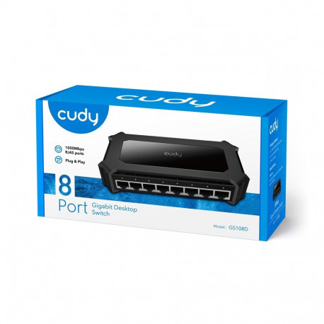 Networking Equipment - Cudy Switch GS108D 8-Port 1Gbps 150x80x65mm