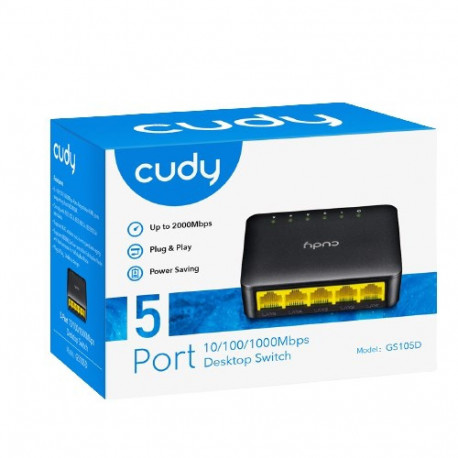 Network Switch - Cudy GS105D Gigabit Ethernet 5 Ports Black