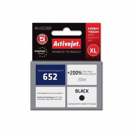 Ink Cartridge - Activejet Ah-652br Black