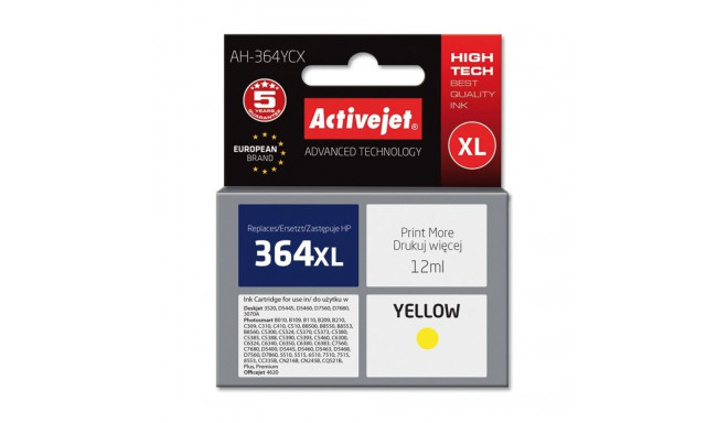 Ink Cartridge - Activejet Ah-364ycx, Yellow