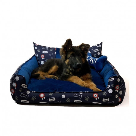 Pet Bed - Go Gift Dog And Cat Bed Navy Blue 90x75x16 Cm