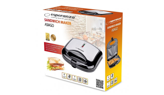 Sandwich Toaster - Esperanza Ekt011 1000w Black