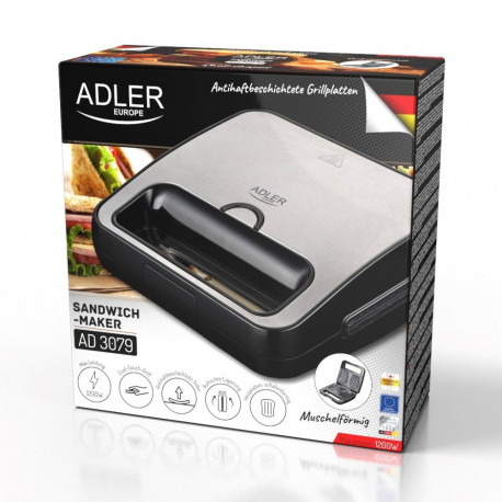 Sandwich Toaster - Adler Ad 3079, Silver