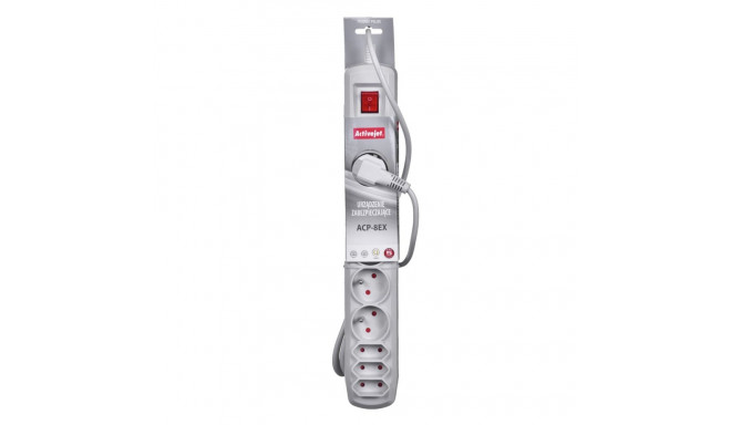 Power Strip - Activejet APN-8G/5M 8 AC Outlets 5m Cord Green