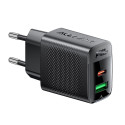 Acefast A98 Network Charger GaN USB-A / USB-C PD 30W - Black