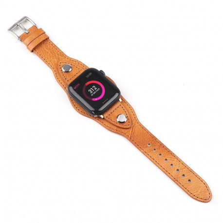 Kellarihm Trendybay Apple Watch 38/40/41/42mm, nahkne kollane