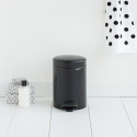 Prügikast 3L pedaaliga, Brabantia, NewIcon 11 33 21, K-26,4cm,L-16,8cm,S-23,5cm/ Matt black, matt mu