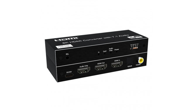 PremiumCord 8K@60Hz Audio Extractor HDR,outputs: stereo jack, SPDIF, RCA, HDMI