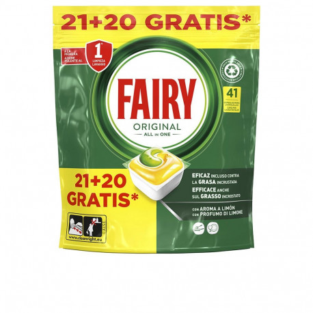 Fairy nõudepesumasina kapslid Todo en 1 sidruni 41tk