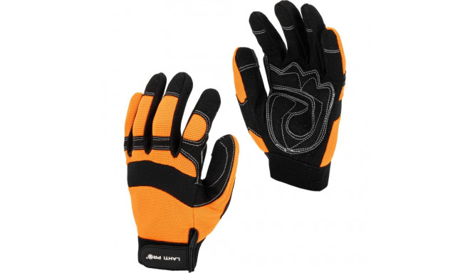 L280510K must-oranžid töökindad, kaart, "10", CE