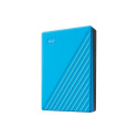 WD My Passport 6TB kaasaskantav kõvaketas USB3.0 ja USB2.0 ühilduv Sinine Jaemüük