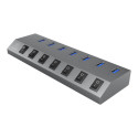 ICYBOX IB-HUB1701-C3 7-port hub with USB 3.0 Type-C and Type-A interface and BC 1.2 support