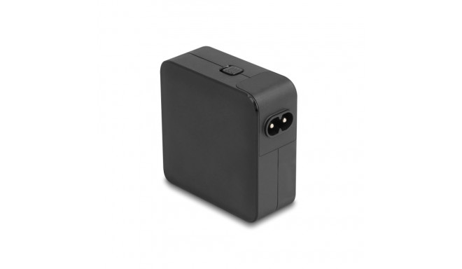 USB laadija 2 x USB-C, 100 - 240V > 5V, 9V, 15V, 20V 3A 65W, 1.2m, GaN, EU, US, UK adapteritega, mus