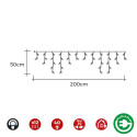 LED Kardinavalgusti EDM Icicle Easy-Connect Valge 100W (200 x 50 cm)