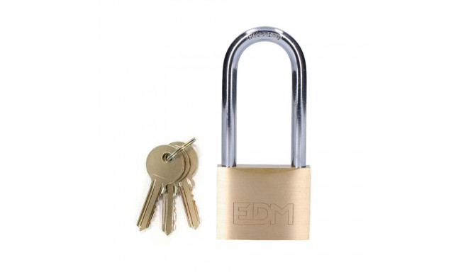 Key padlock EDM 85230 Brass 50 x 80 mm