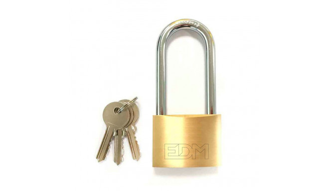 Key padlock EDM 85231 Brass 60 x 90 mm