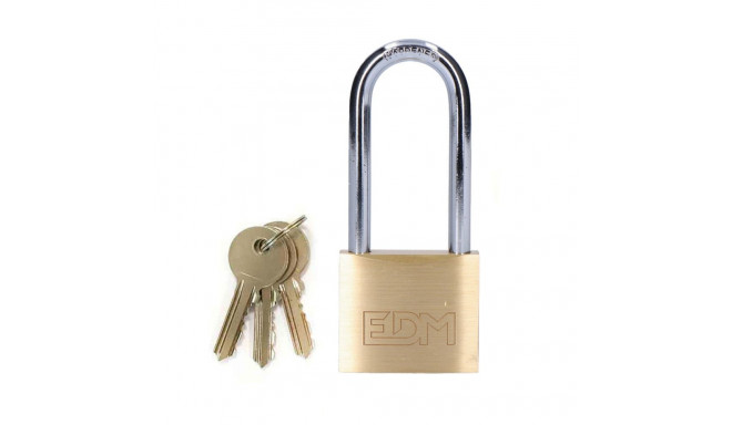 Key padlock EDM 85229 Brass 40 x 65 mm