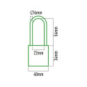 Key padlock EDM Brass